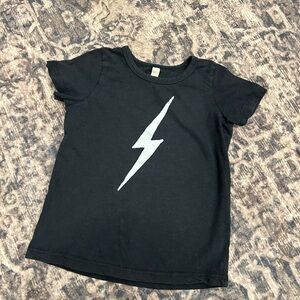 Childhoods Black Lightning Bolt Kids T-Shirt